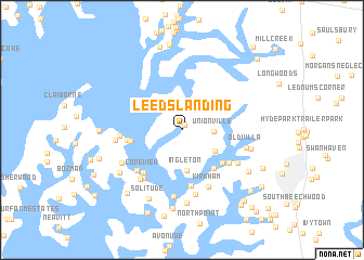 map of Leeds Landing