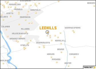 map of Lee Hills