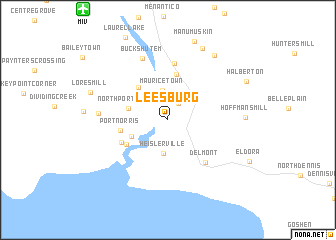 map of Leesburg