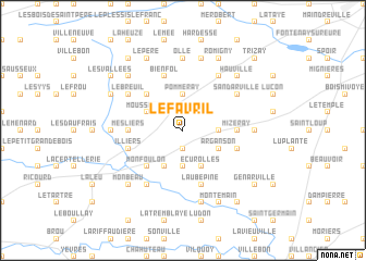 map of Le Favril