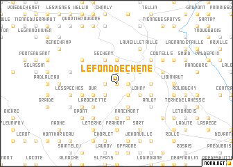 map of Le Fond de Chêne