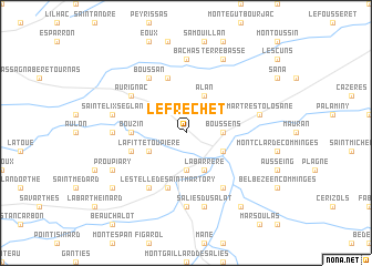 map of Le Fréchet