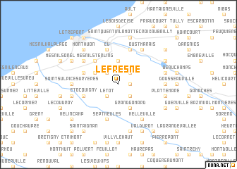 map of Le Fresne