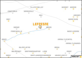 map of Le Fresne