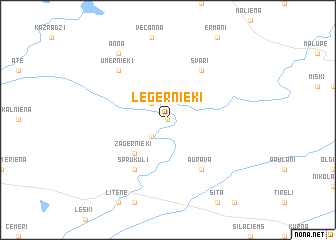 map of Lēģernieki