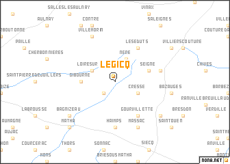 map of Le Gicq