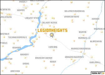 map of Legion Heights
