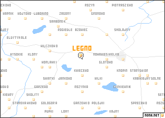 map of Łęgno