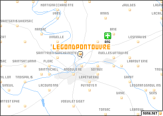 map of Le Gond-Pontouvre