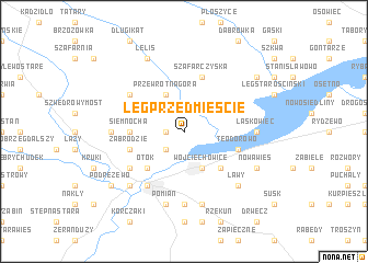 map of Łęg Przedmieście
