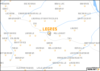 map of Le Grès