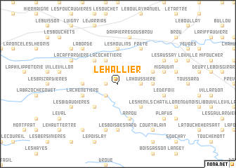 map of Le Hallier