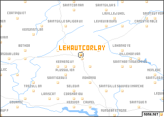 map of Le Haut-Corlay