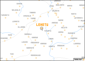 map of Lehetu