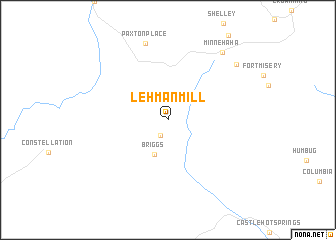map of Lehman Mill