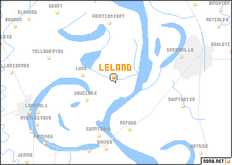 map of Leland