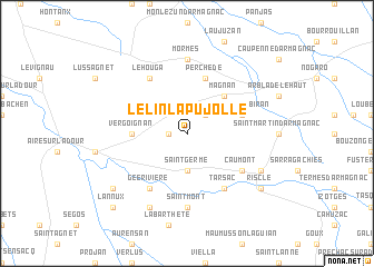 map of Lelin-Lapujolle