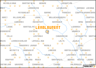 map of Le Malaurent