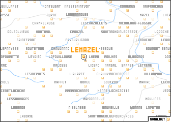 map of Le Mazel