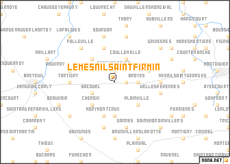 map of Le Mesnil-Saint-Firmin