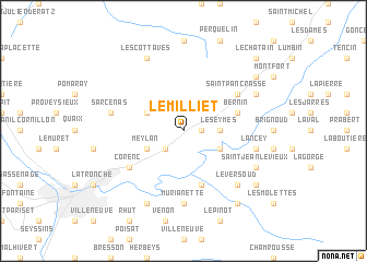 map of Le Milliet