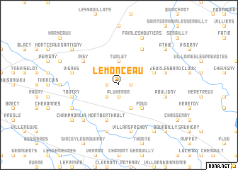 map of Le Monceau