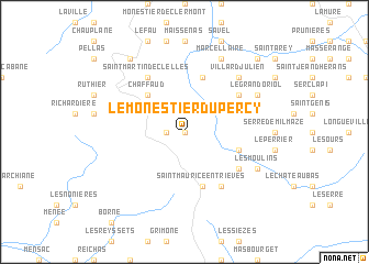 map of Le Monestier-du-Percy