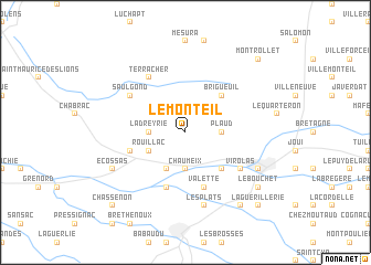 map of Le Monteil