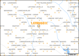 map of Le Naudeix