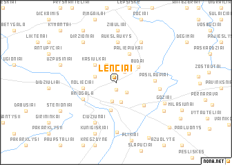 map of Lenčiai