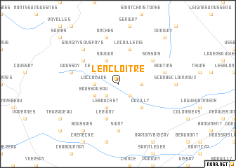 map of Lencloître