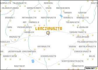 map of Lenczipuszta