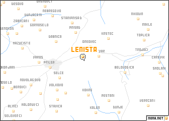 map of Leništa