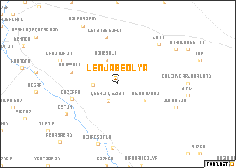 map of Lenjāb-e ‘Olyā