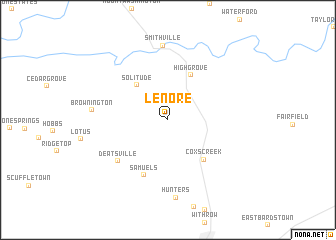 map of Lenore