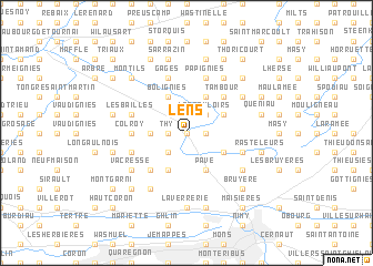 map of Lens