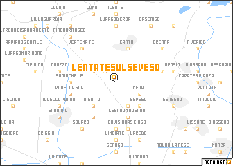 map of Lentate sul Seveso