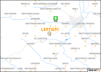 map of Lentigny