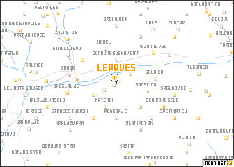 map of Lepa Ves