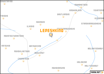 map of Lepëshkino