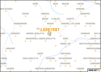 map of Le Peyrat