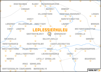 map of Le Plessier-Huleu