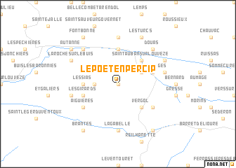 map of Le Poët-en-Percip