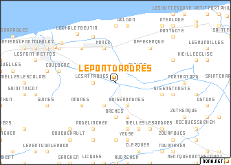 map of Le Pont dʼArdres