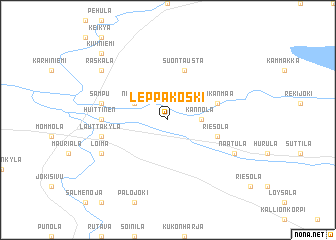 map of Leppäkoski