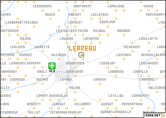 map of Le Préau