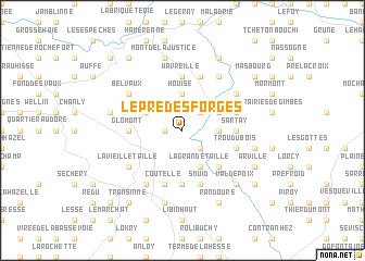 map of Le Pré des Forges