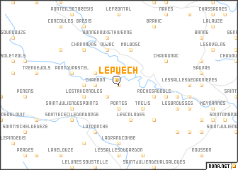 map of Le Puech