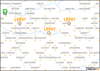 map of Le Puy