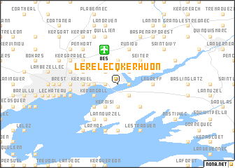 map of Le Relecq-Kerhuon